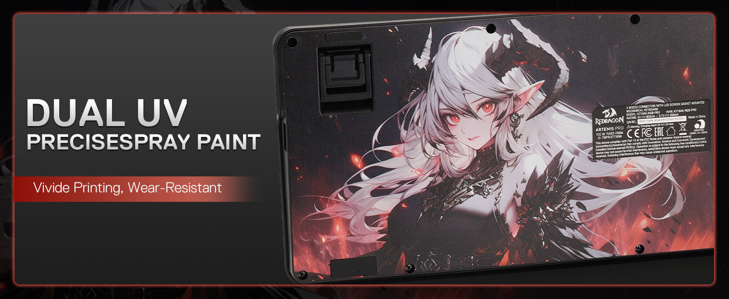 Redragon K719 PRO Wireless Gasket Gaming Hype Screen & Knob, 95 Keys