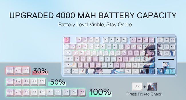 Redragon K728 PRO SE 80% 87 Keys Wireless Gasket RGB Gaming Keyboard