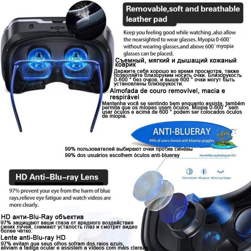 3D Glasses VR Shinecon Viar Helmet Virtual Reality Headset For iPhone Android Smartphone Smart Phone Goggles Casque Binoculars