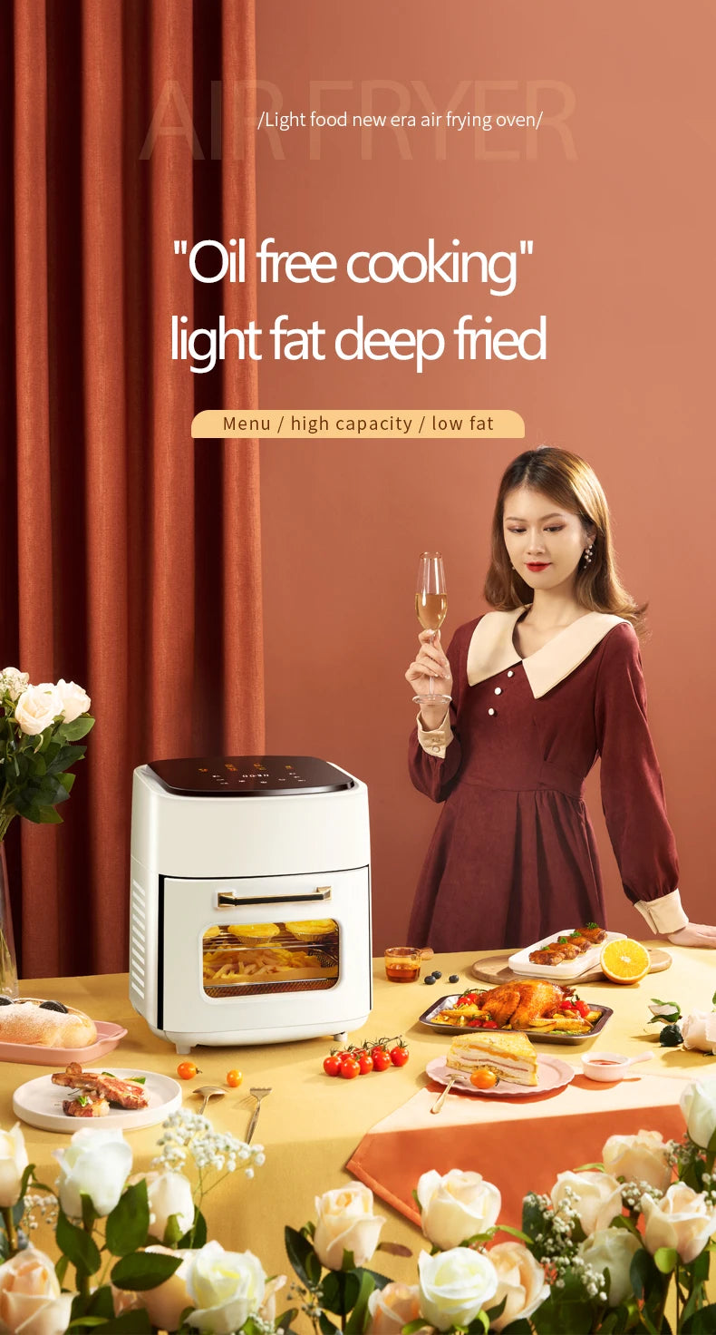 Hot Selling 15L Large Capacity Oil Free Electric Air Fryer Multifunction Digital Air Fryer Oven Without Oil Air Deep