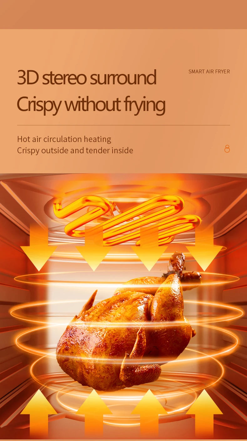 Hot Selling 15L Large Capacity Oil Free Electric Air Fryer Multifunction Digital Air Fryer Oven Without Oil Air Deep