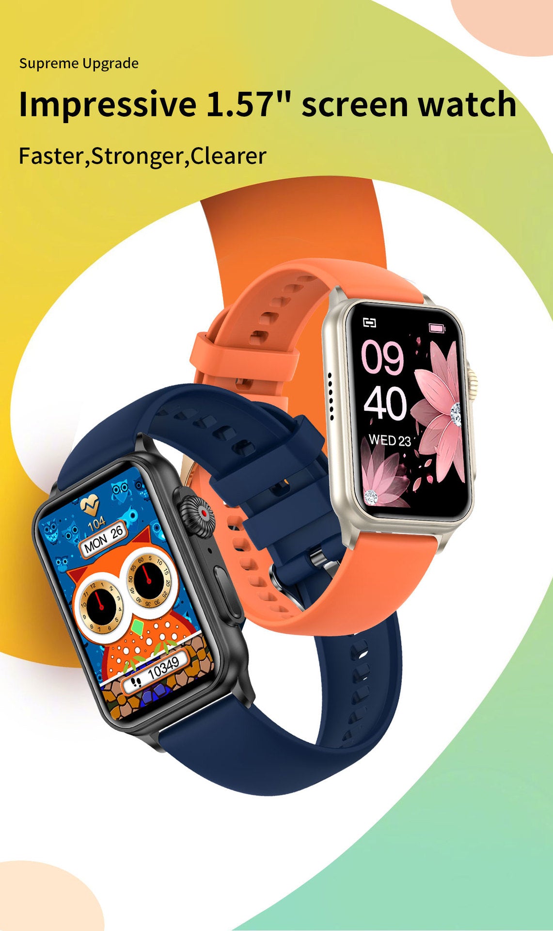 H23 Smart Watch Women 1.57 Inch HD Screen Zinc Alloy Shell Mirror Glass 200+Wallpaper Bluetooth Calls Sports Fashion Smartband
