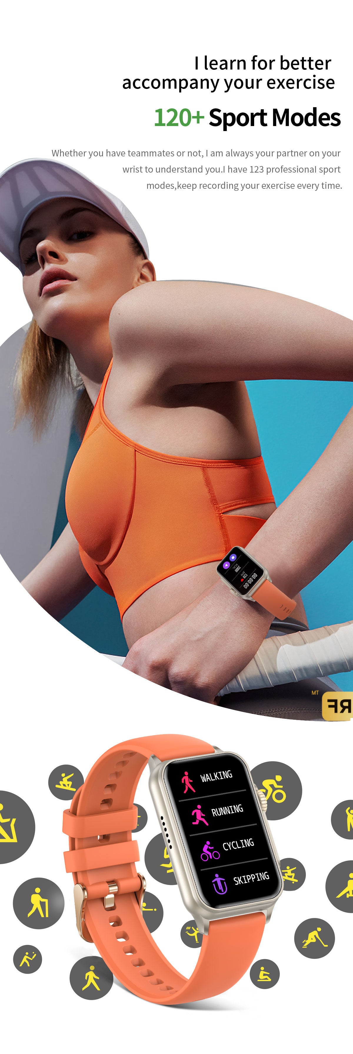 H23 Smart Watch Women 1.57 Inch HD Screen Zinc Alloy Shell Mirror Glass 200+Wallpaper Bluetooth Calls Sports Fashion Smartband
