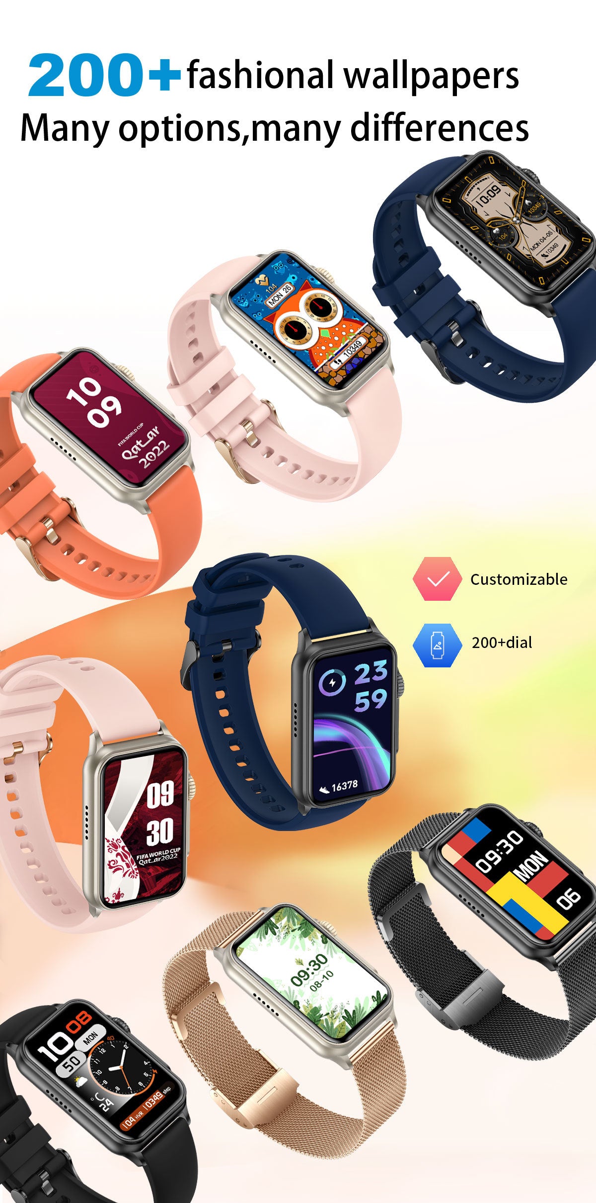 H23 Smart Watch Women 1.57 Inch HD Screen Zinc Alloy Shell Mirror Glass 200+Wallpaper Bluetooth Calls Sports Fashion Smartband