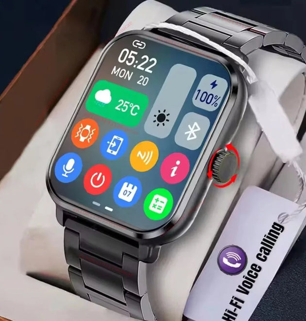 Smart Watch Men 2.01'' AMOLED Screen Waterproof Multiple Sport Mode Fitness HD Bluetooth Call Smartwatch Men Women Bracelet Hw12