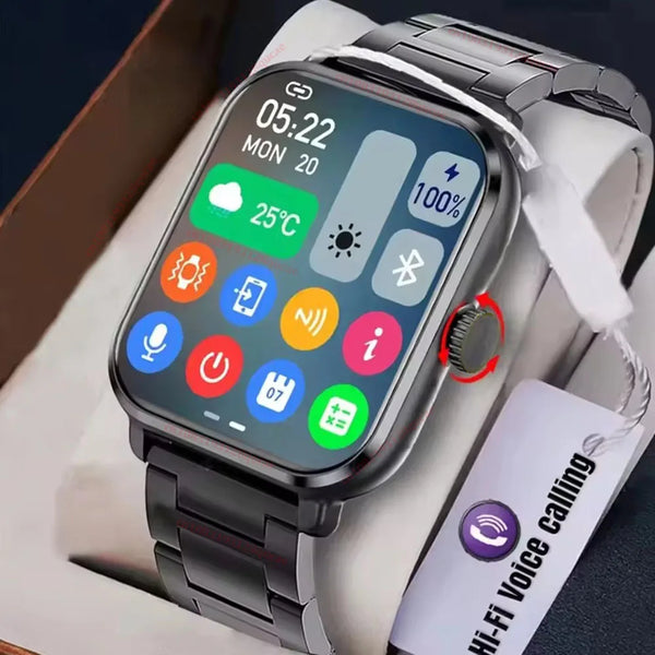 Smart Watch Men 2.01'' AMOLED Screen Waterproof Multiple Sport Mode Fitness HD Bluetooth Call Smartwatch Men Women Bracelet Hw12
