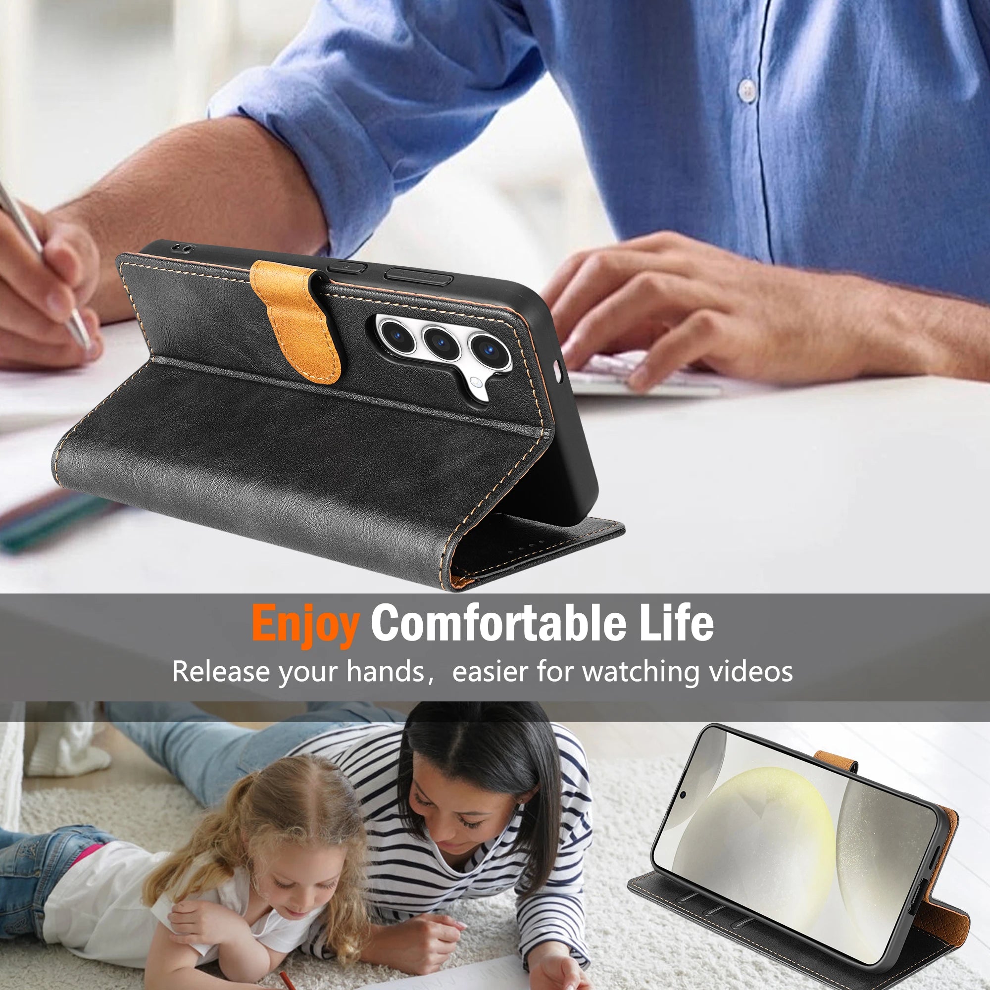 Business Leather Phone Case For Samsung Galaxy Note20 Flip Card Wallet