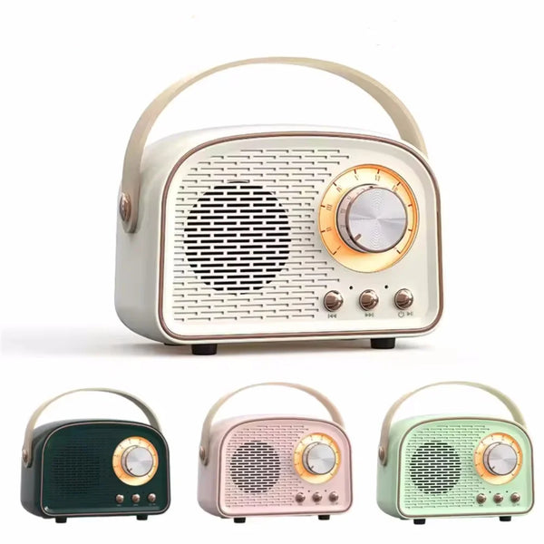 Retro Mini Bluetooth Speaker Classical Music Player Stereo Bass Sound Box
