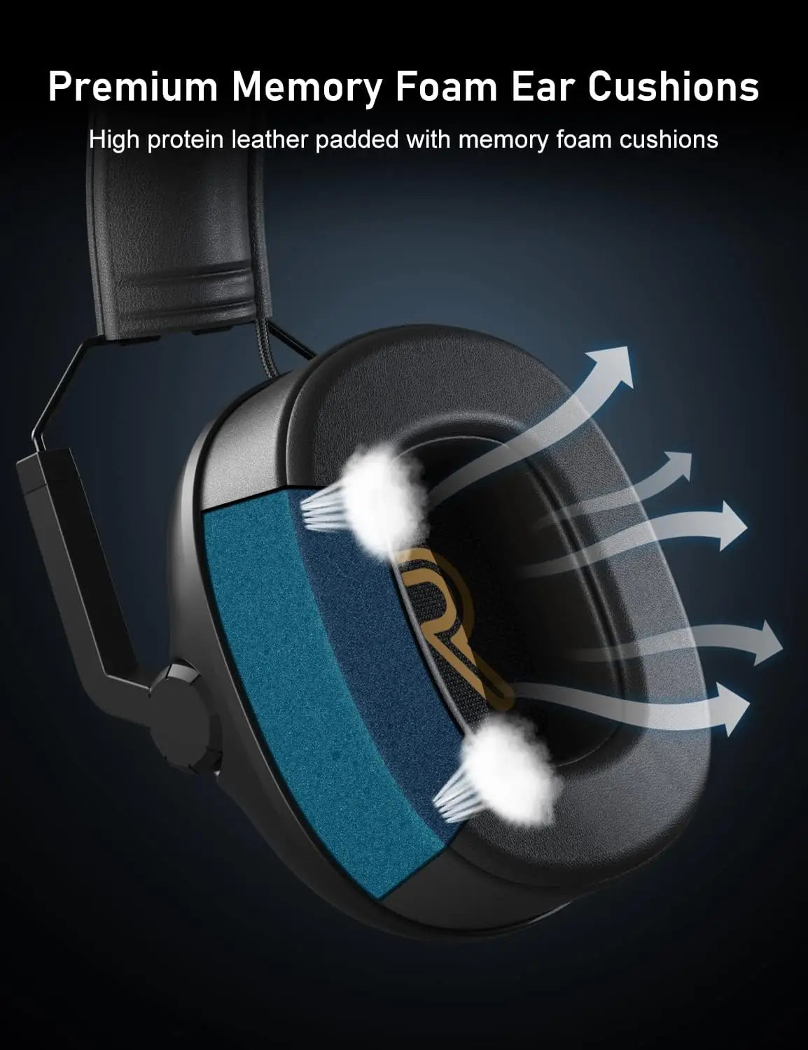 SENZER SG500 Surround Sound Pro Gaming Headset with Noise Cancelling Microphone-Portable Foldable Headphones for PC,PS4,PS5,Xbox