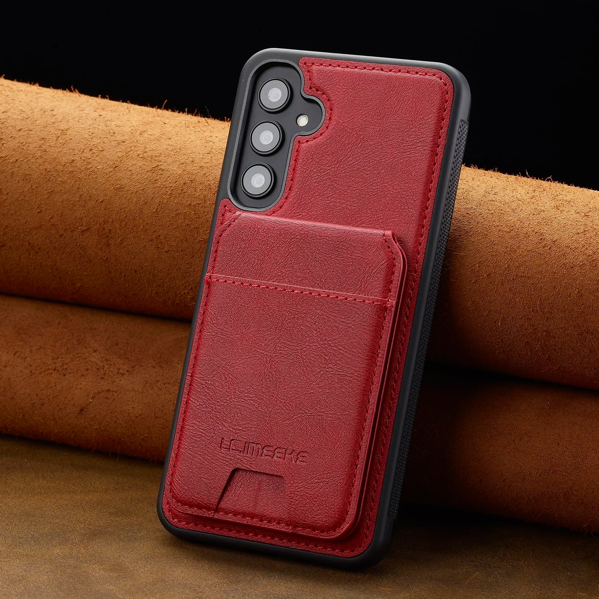 Detachable Leather Case For Samsung Galaxy Card Wallet Phone Bag