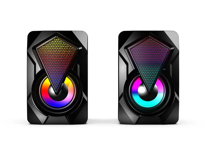 New X2 computer speaker, illuminated desktop laptop, multimedia mini wired