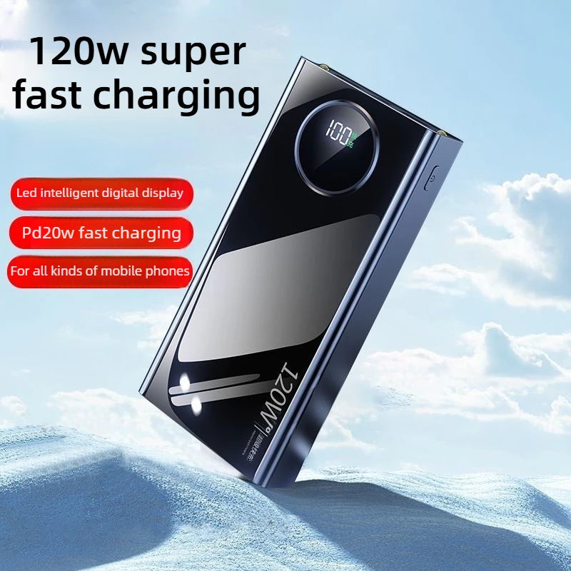 120W 57000mah Power Bank Super Fast Charging For Iphone Xiaomi Samsung Ultralarge Capacity For Mobile Power External Battery