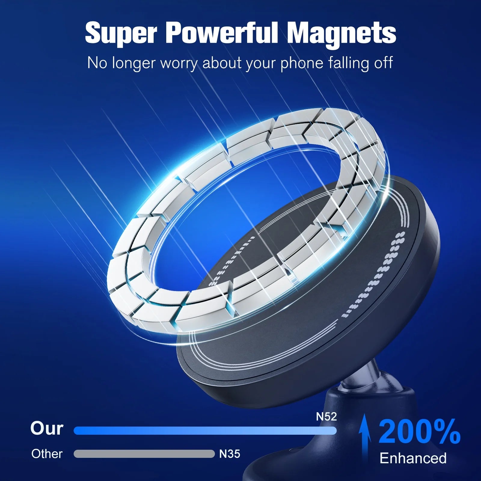 Magnetic Wireless Charger Car Phone Holder Air Vent Clip 15w Fast Charging