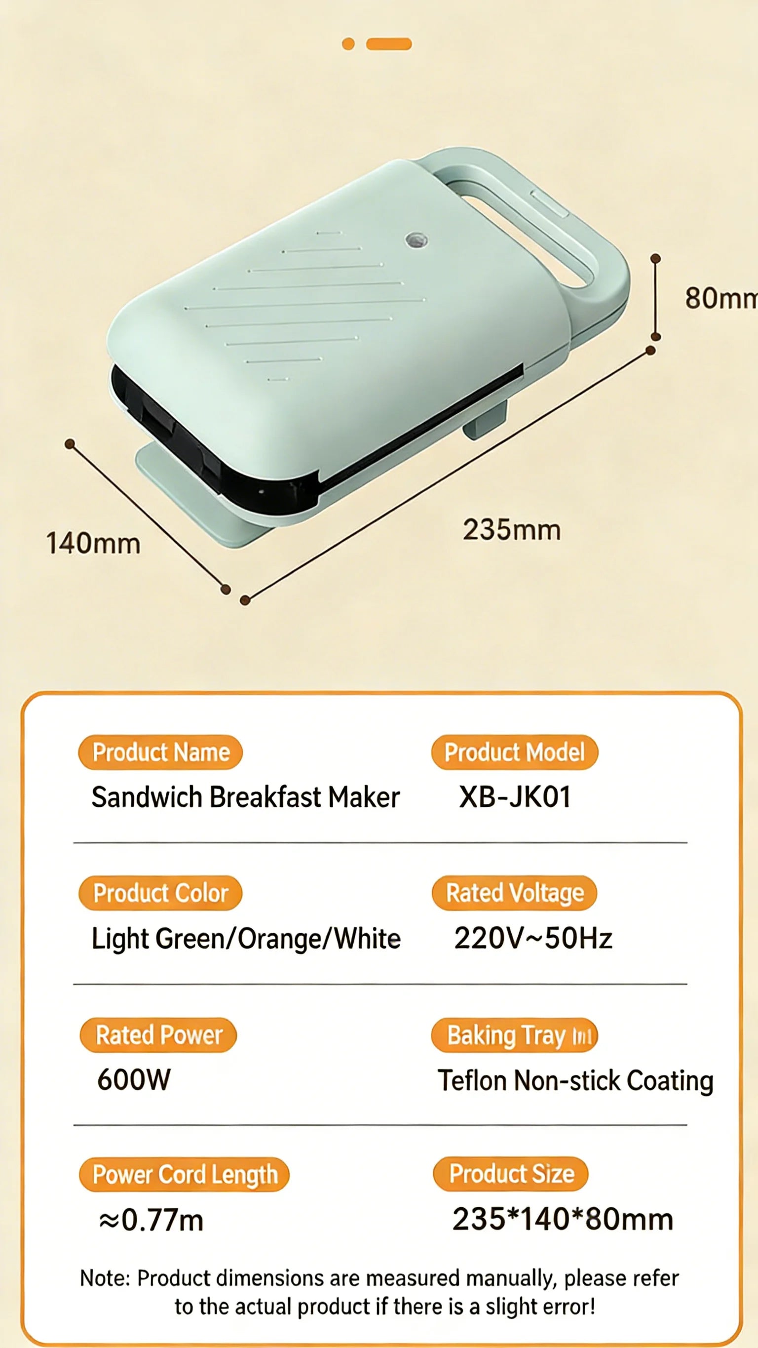 Small Household Light Food Maker Multifunctional Sandwich Waffle Toaster Egg Frying Machine