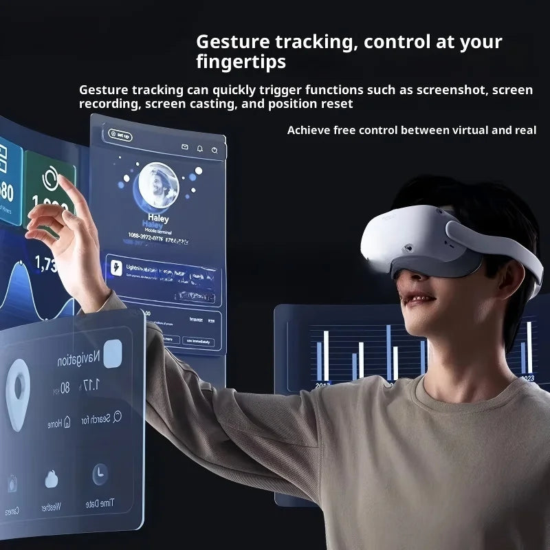 Vr/Ar Glasses 4K Wireless All-In-One Machine Sonic2 Immersive Gaming 3D Headset with 5.46 Inch Virtual Screen