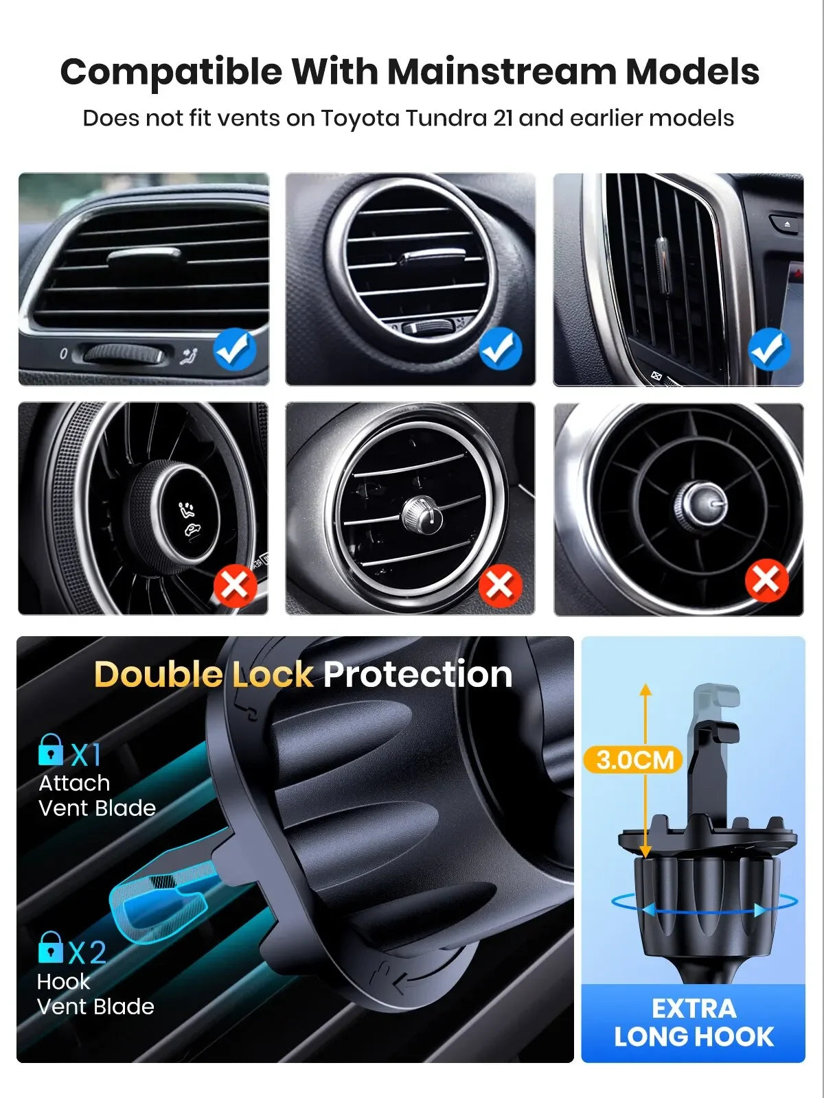 Universal Gravity Auto Phone Holder Car Air Vent Clip Mount Mobile Phone Holder CellPhone Stand SupportFor iPhone Samsung Huawei
