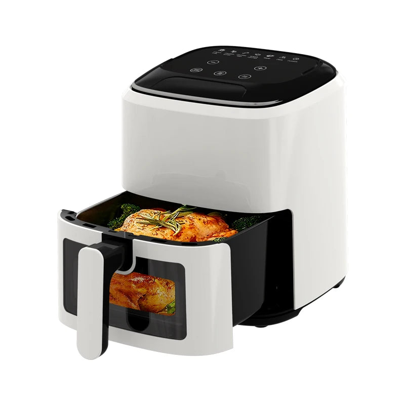 New Electric Air Fryer Smoke- 5.5L Capacity Smart Model Visible Cooking Eco-friendly Non-Stick Coating No Need Turn Over