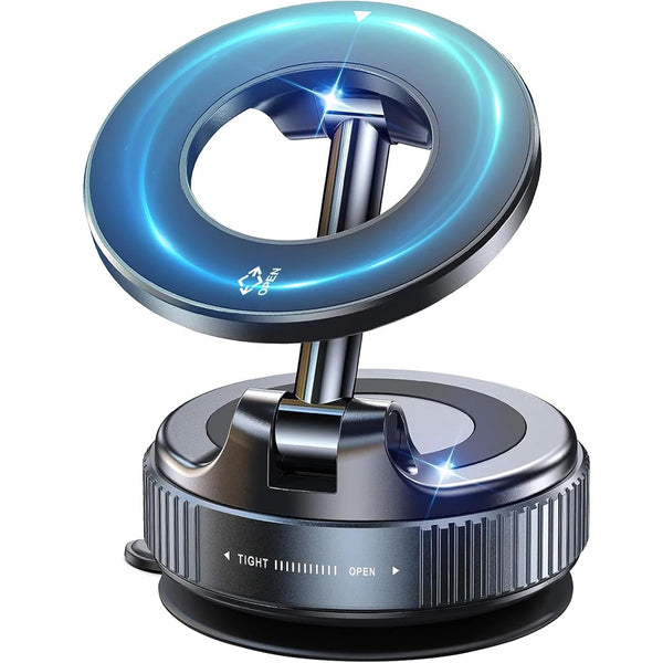 Magnetic Phone Holder Foldable Design 360° Adjustable Vacuum Car Mount