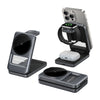 3 in 1 Wireless Charger Stand for iPhone 17 16 15 14 13, Apple Watch & AirPods Pro Foldable Travel Design & Night Light