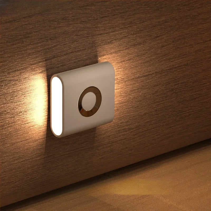 Motion Sensor Light LED EU/US Plug Type C Rechargeable Wireless Night Light