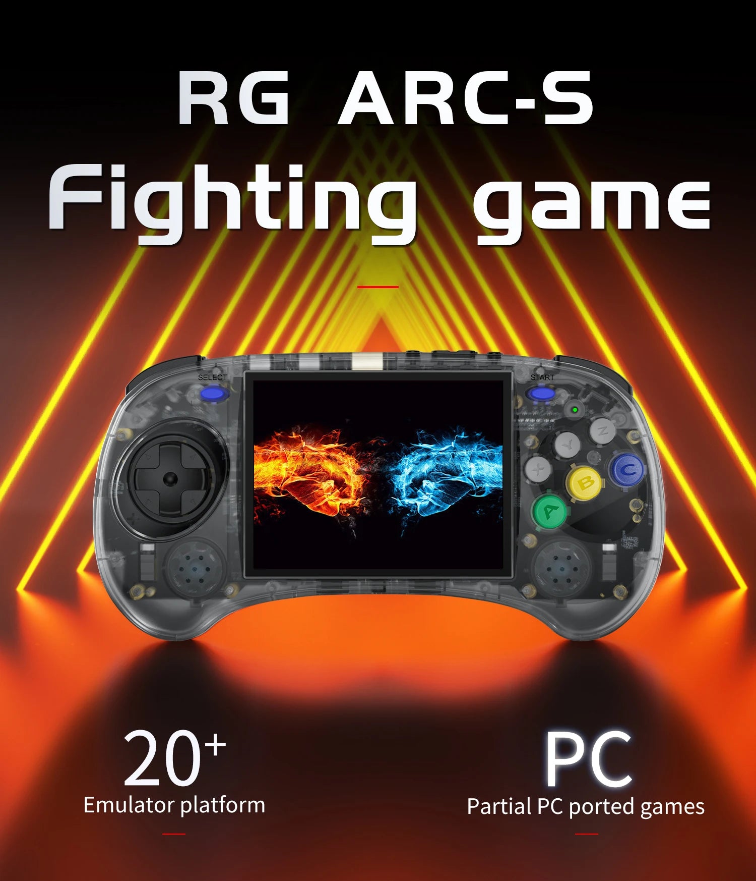 ANBERNIC RG ARC-D RG ARC-S Retro Games RK3566 4.0INCH 640*480 Handheld Game Console Emulator LINUX Android System 3500mAh HD-Out