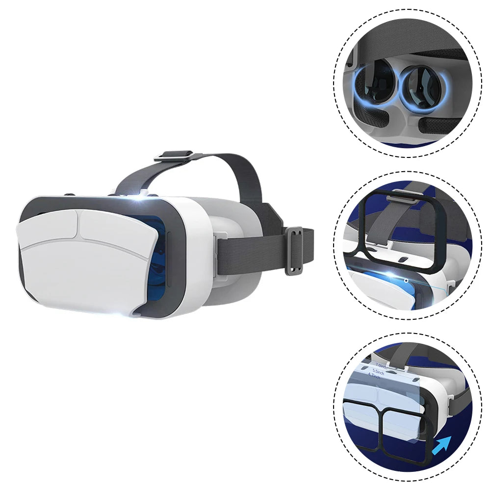 Adjustable VR Headset for Enhanced Mobile Gaming Compatible with For iOS & For Android Smartphones Lightweight Design