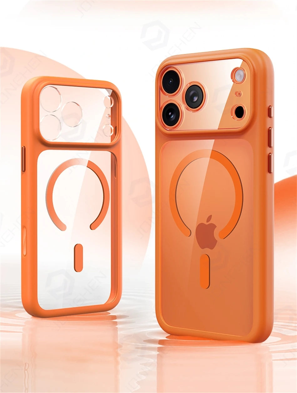 Magnetic Business Simplicity Shockproof Orange Bumper Camera Button Case
