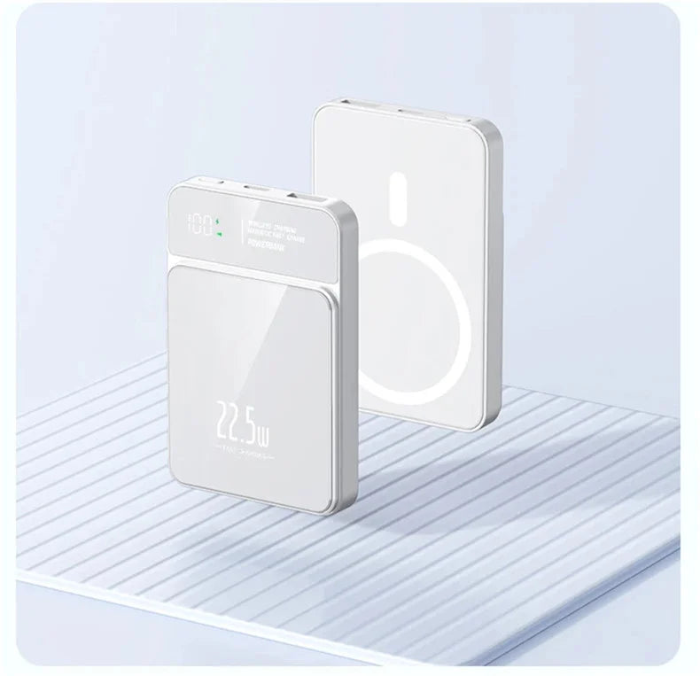 10000mAh Magnetic Power Bank 20W Wireless Power bank Slim Portable Battery