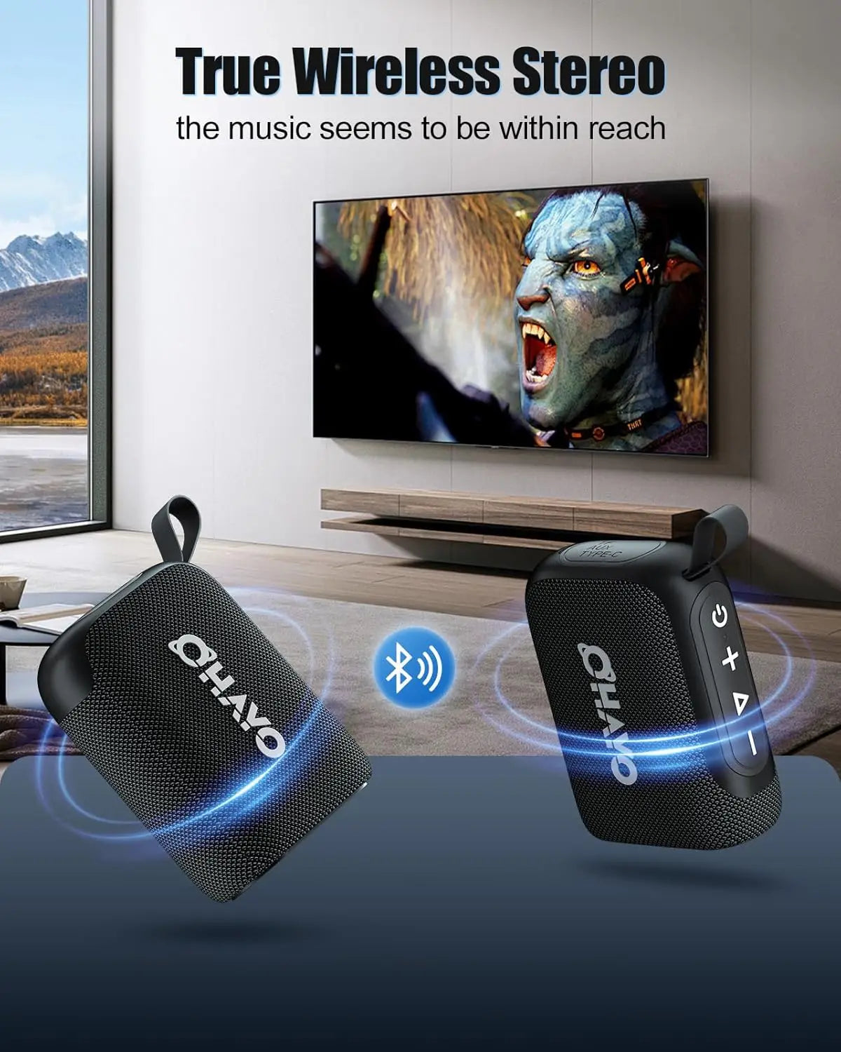 Wireless Portable Speaker Bluetooth 5.3,10W Loud Deep Bass Sound