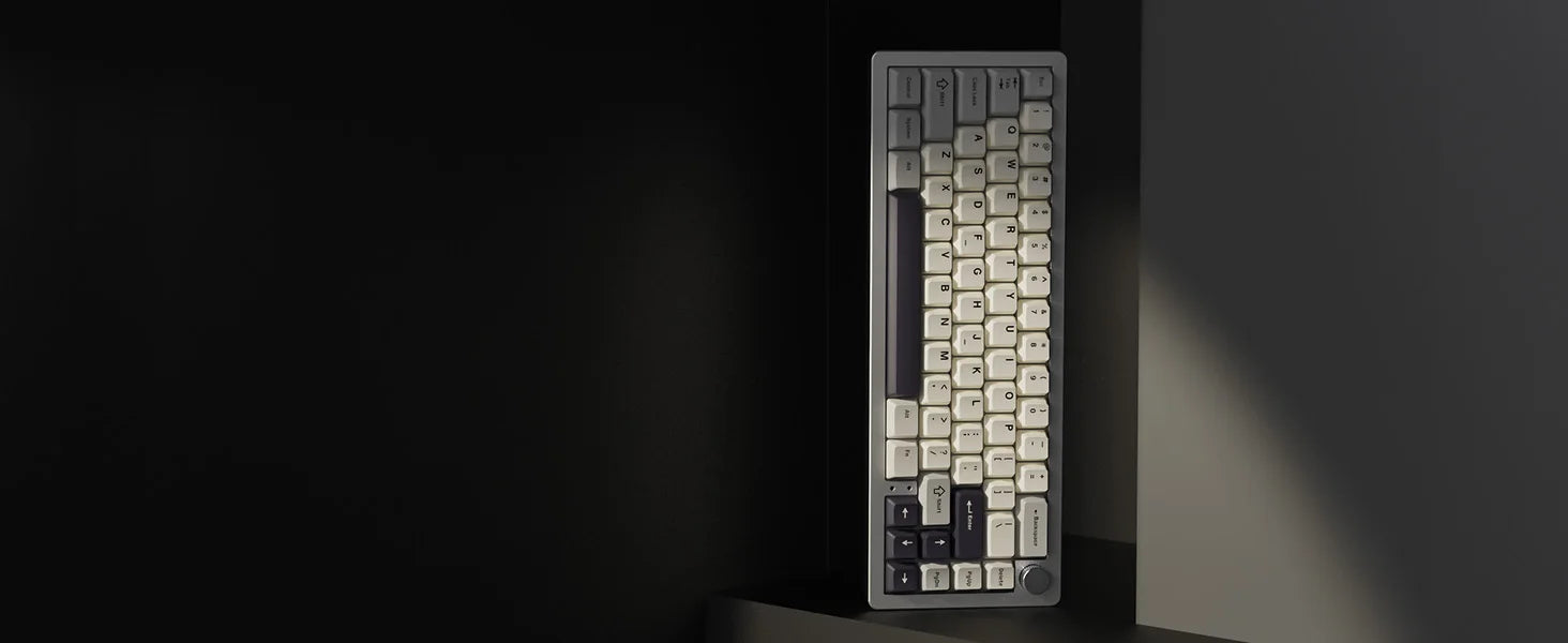 Aluminum Knob Wireless Bluetooth Wired Hot Swap Gasket Mounted RGB Keyboard