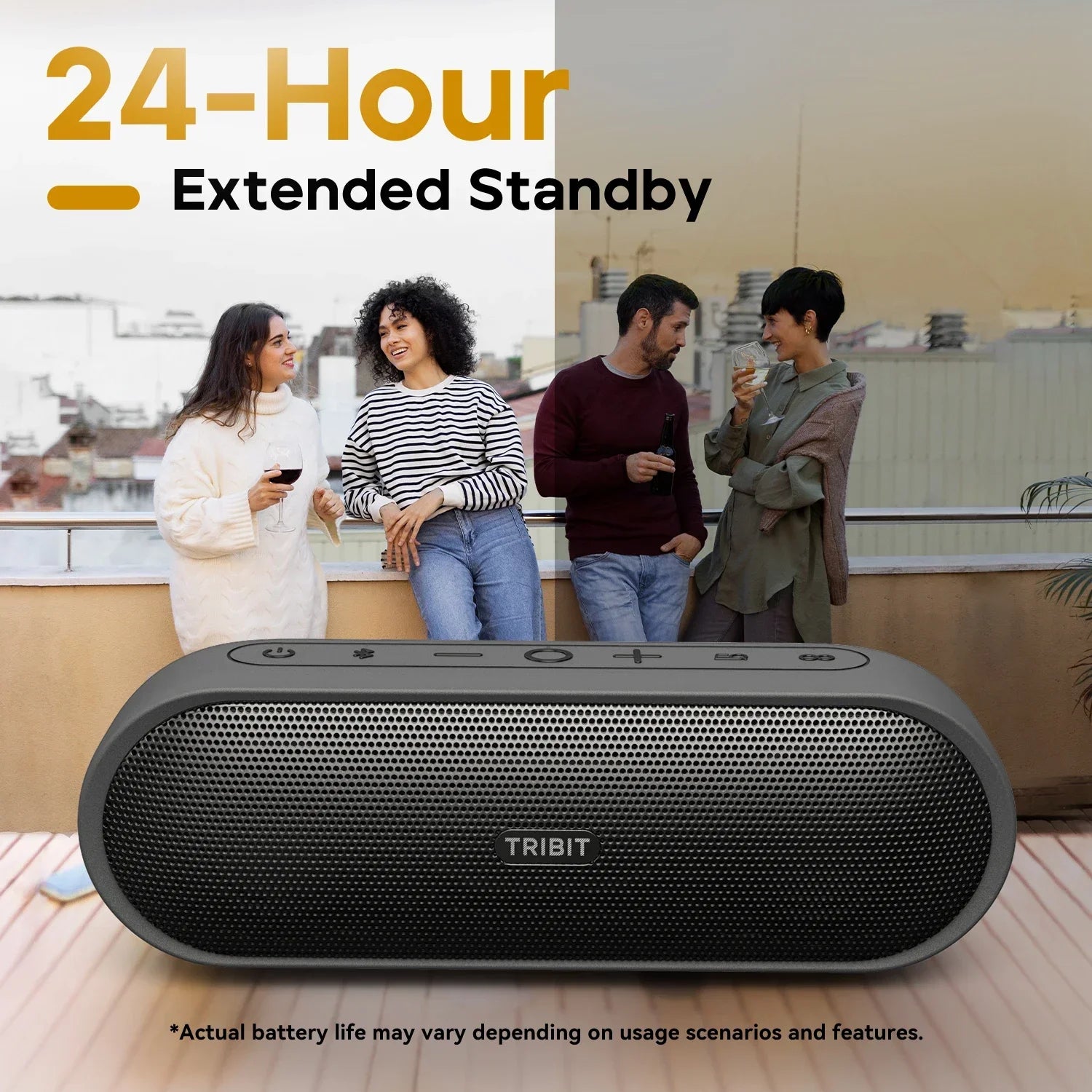 TRIBIT Sound Plus 2 Portable Bluetooth Speaker, 30W Power Wireless Speaker