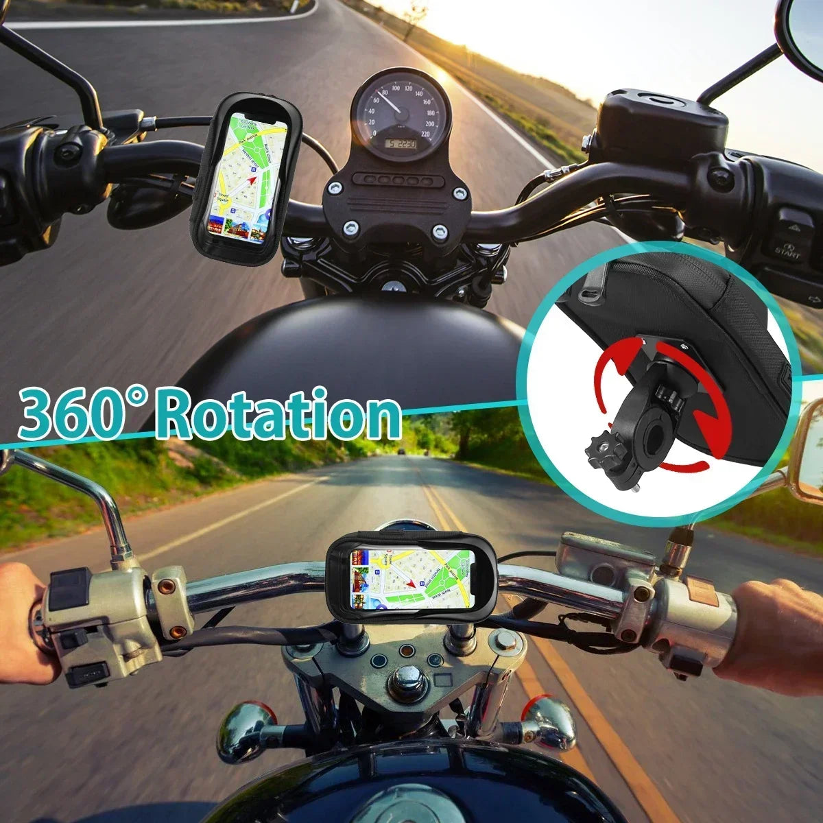 Bicycle Motorcycle GPS Navigation Holder Waterproof Multi-function Accessories
