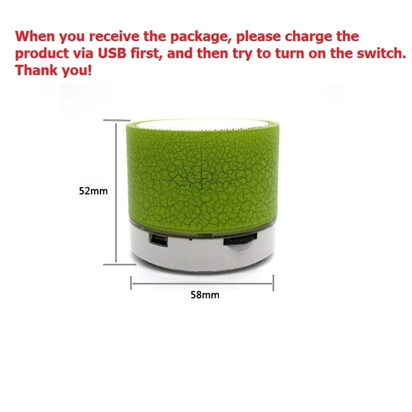 Mini Universal Portable Bluetooth Speaker Wireless Sound Box Speakers Colorful LED