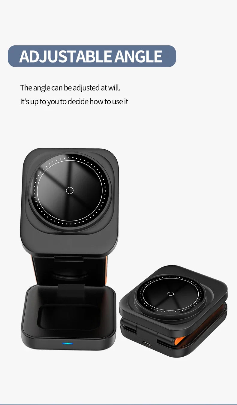 3 in 1 Foldable Charging Station Fast Magnetic Wireless Charger Stand