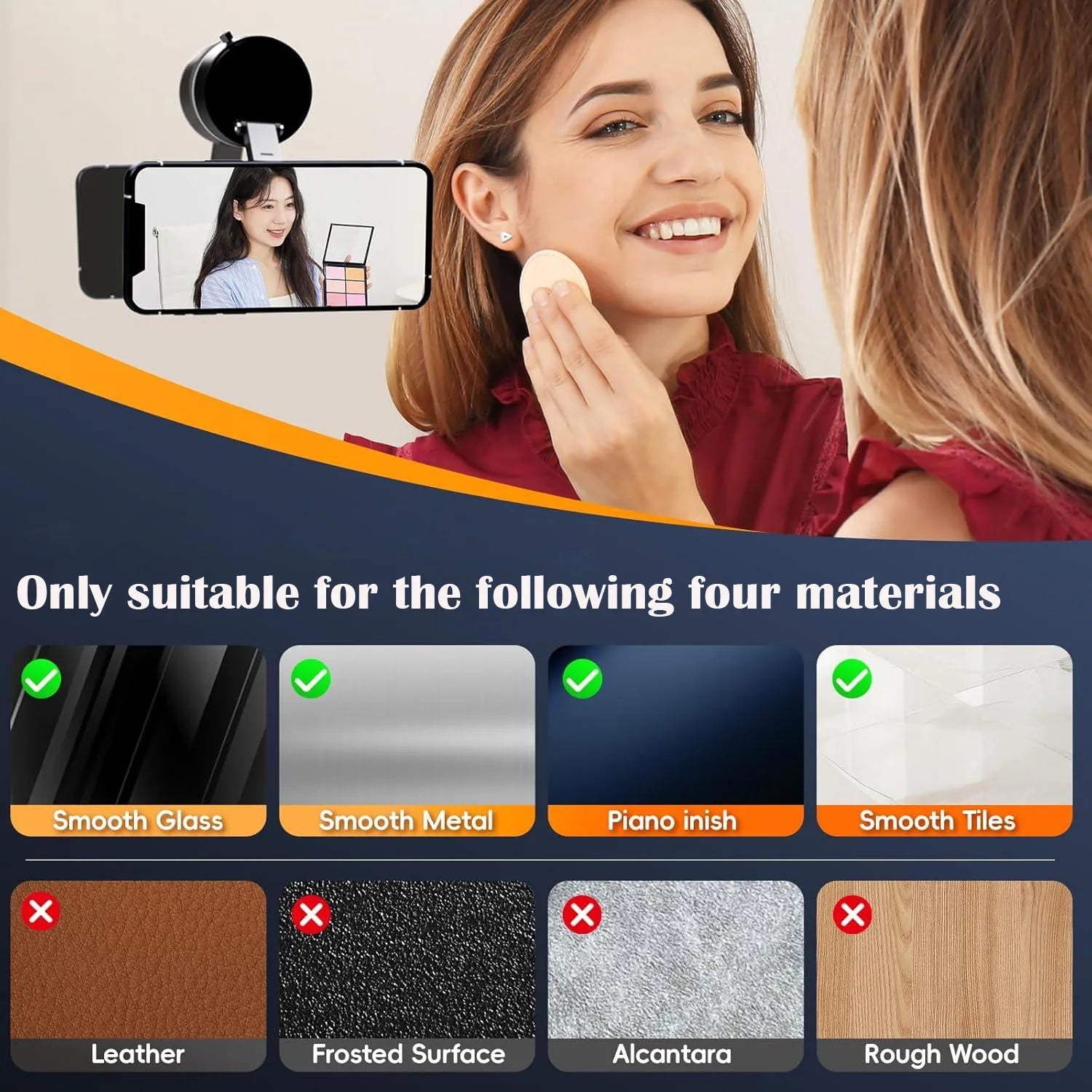Adjustable Rotating Folding Magnetic Phone Holder Vacuum Suction Mag Stand