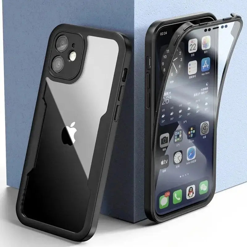 360 Full Body Front Back Clear Case For iPhone 8 Plus SE Silicone Shockproof