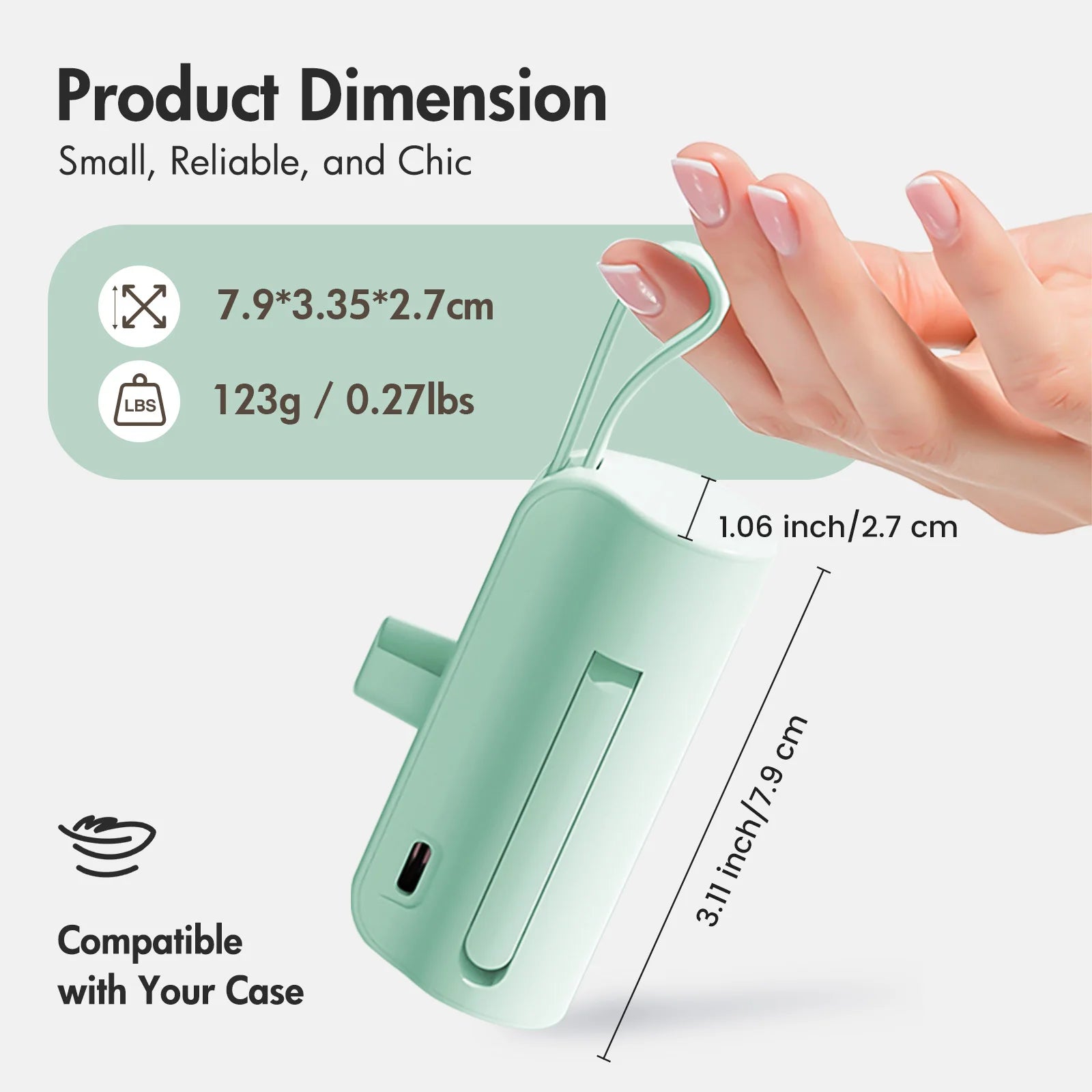 Mini Power Bank Portable 4500mAh Power Phone Charger Capsule Dual USB