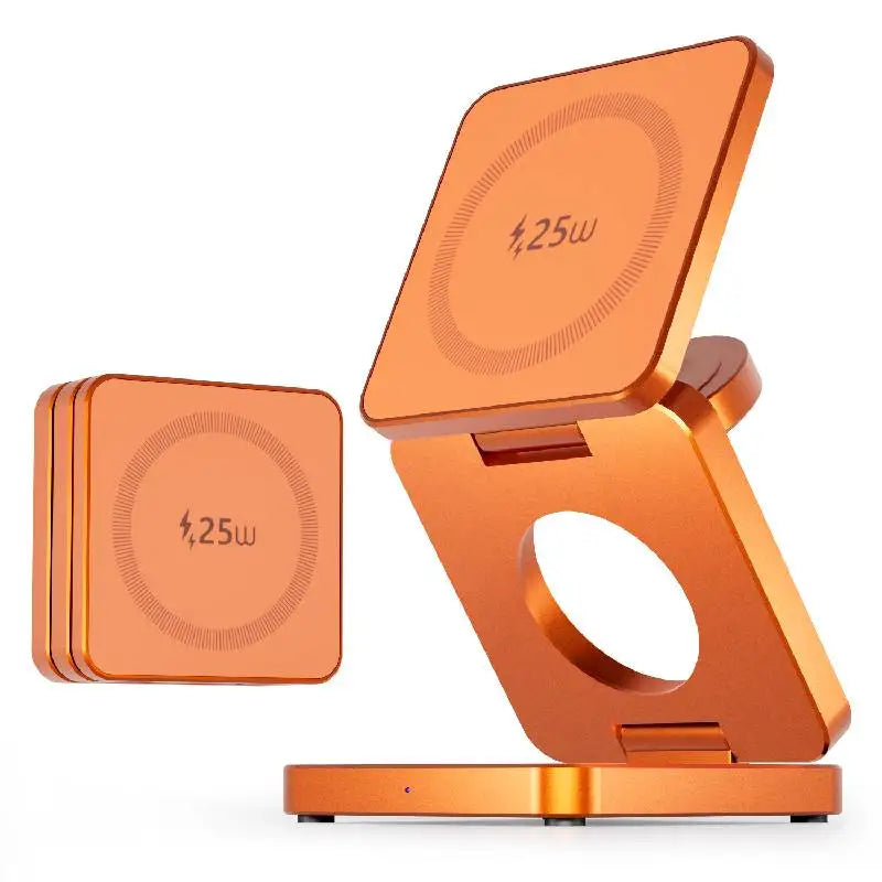 Folding Wireless Charger For iPhone HUAWEI Portable Magnetic Wireless Phone