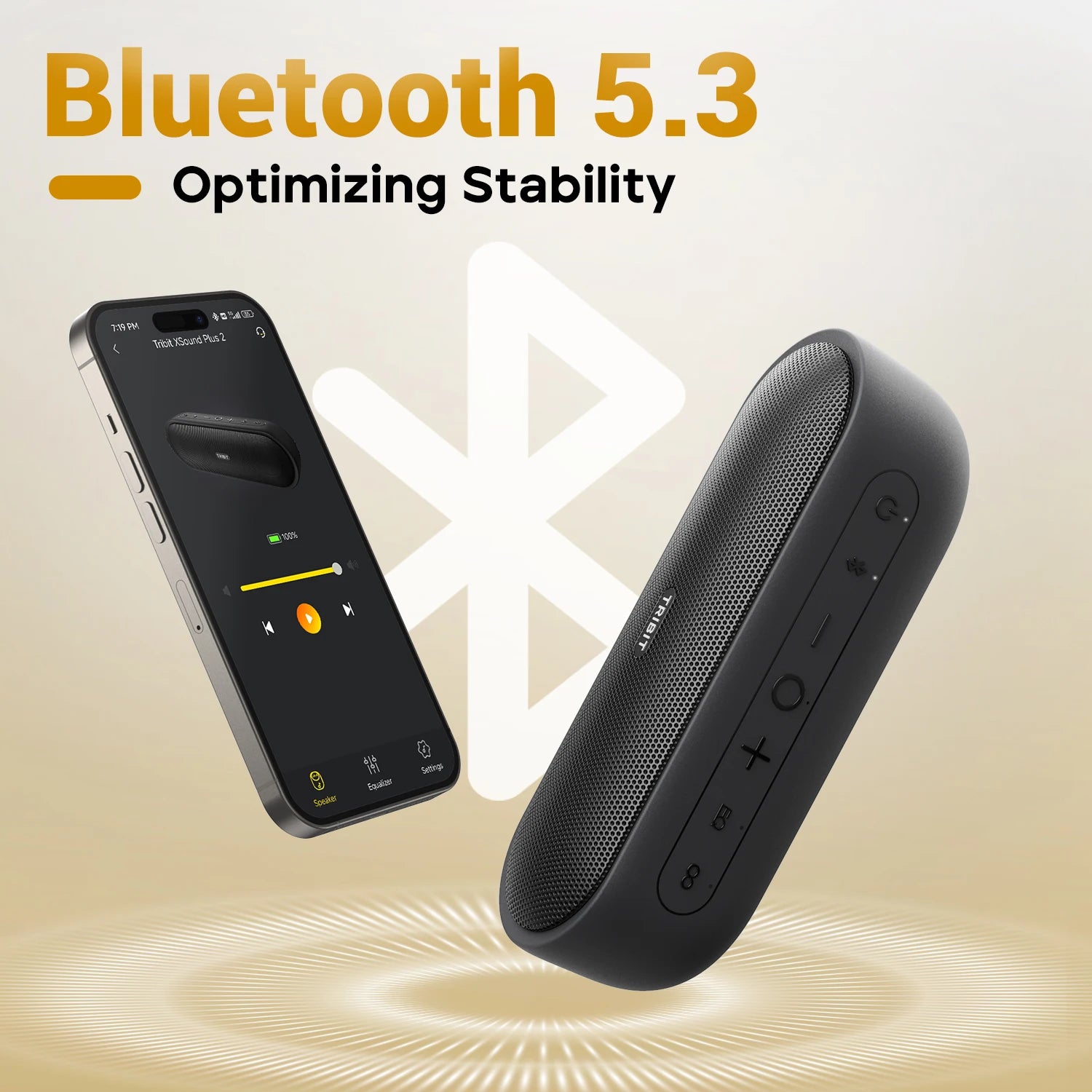 TRIBIT Sound Plus 2 Portable Bluetooth Speaker, 30W Power Wireless Speaker
