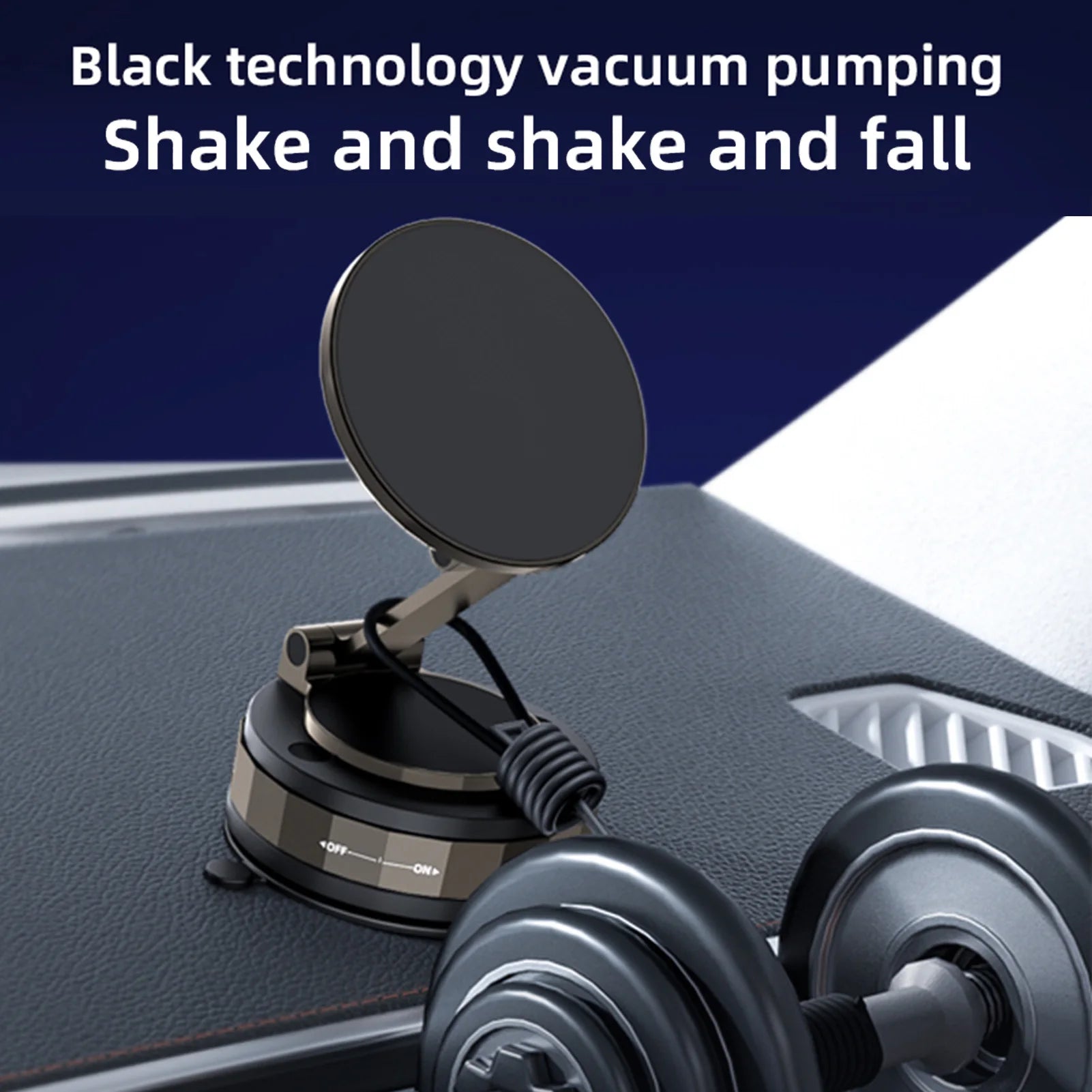 Vacuum Magnetic Suction Car Phone Holder Suction Cup Phone Mount Stand