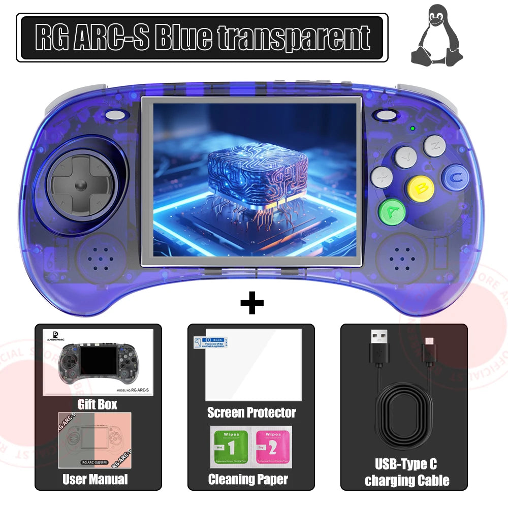 ANBERNIC RG ARC-D RG ARC-S Retro Games RK3566 4.0INCH 640*480 Handheld Game Console Emulator LINUX Android System 3500mAh HD-Out