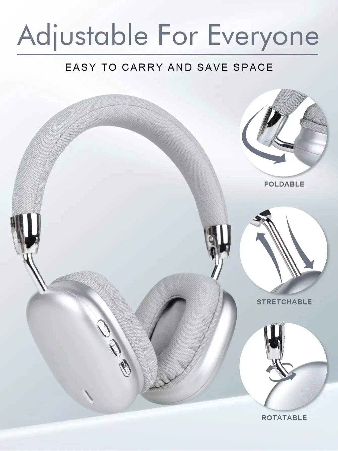 B36 Wireless Bluetooth 5.3 Over-Ear Headphones with ANC Noise Cancelling