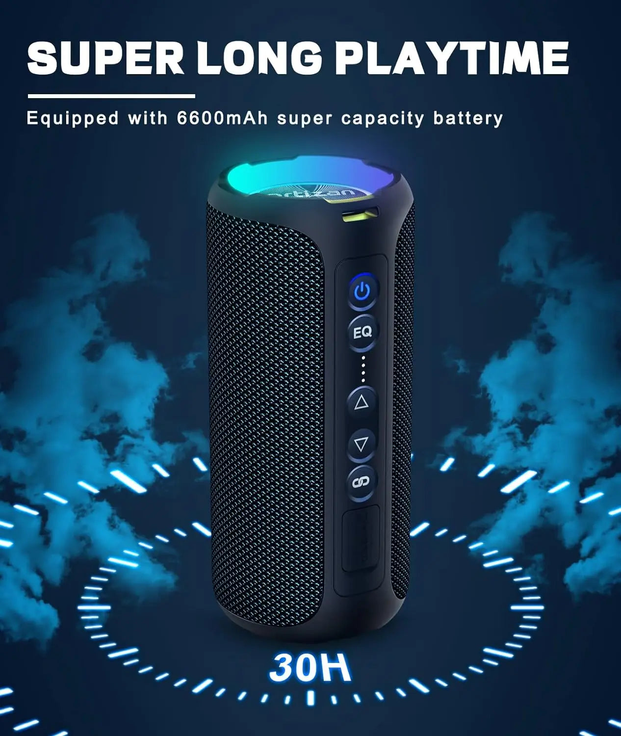 Ortizan Bluetooth Speakers Enhanced Bass Portable Outdoor Wireless Speaker