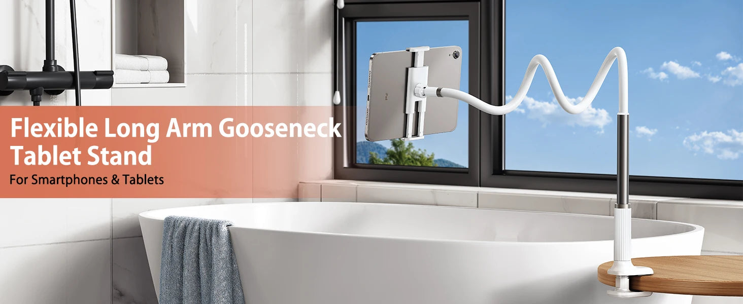 Eary Gooseneck Phone Holder for Bed Cell Phone Mount Clamp Clip Flexible Device
