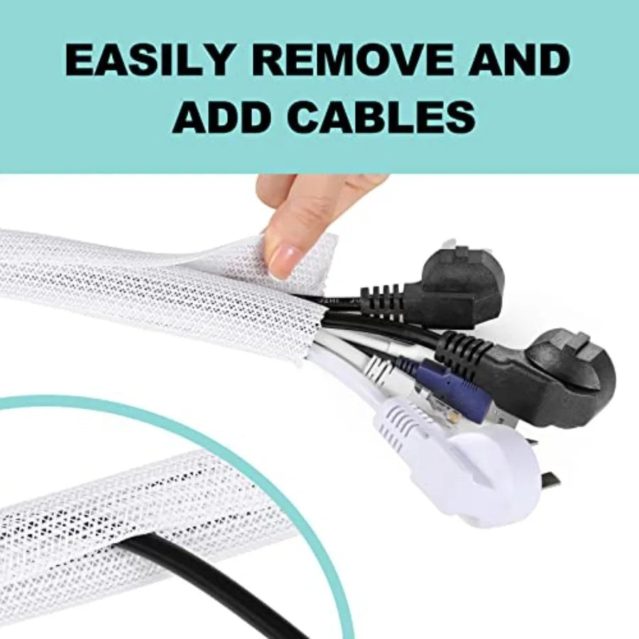 Cable Management, Desk Cord Cover Organizer Wire Hider for Computer TV Wire
