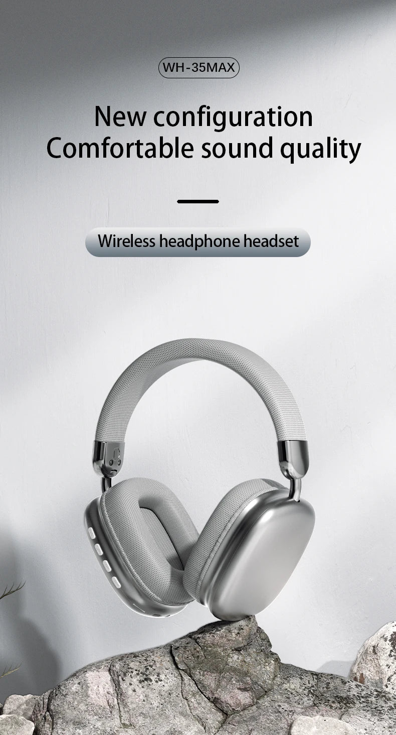 Original 9D Surround Sound Headsets Metal Wireless Bluetooth Headphones