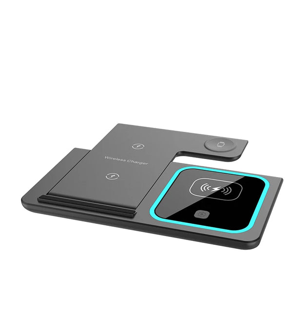 3 in 1 Wireless Charging Station Travel Charging Pad for iPhone 12~17 Series,iWatch and Airpods  15W  Fast Charger Foldable