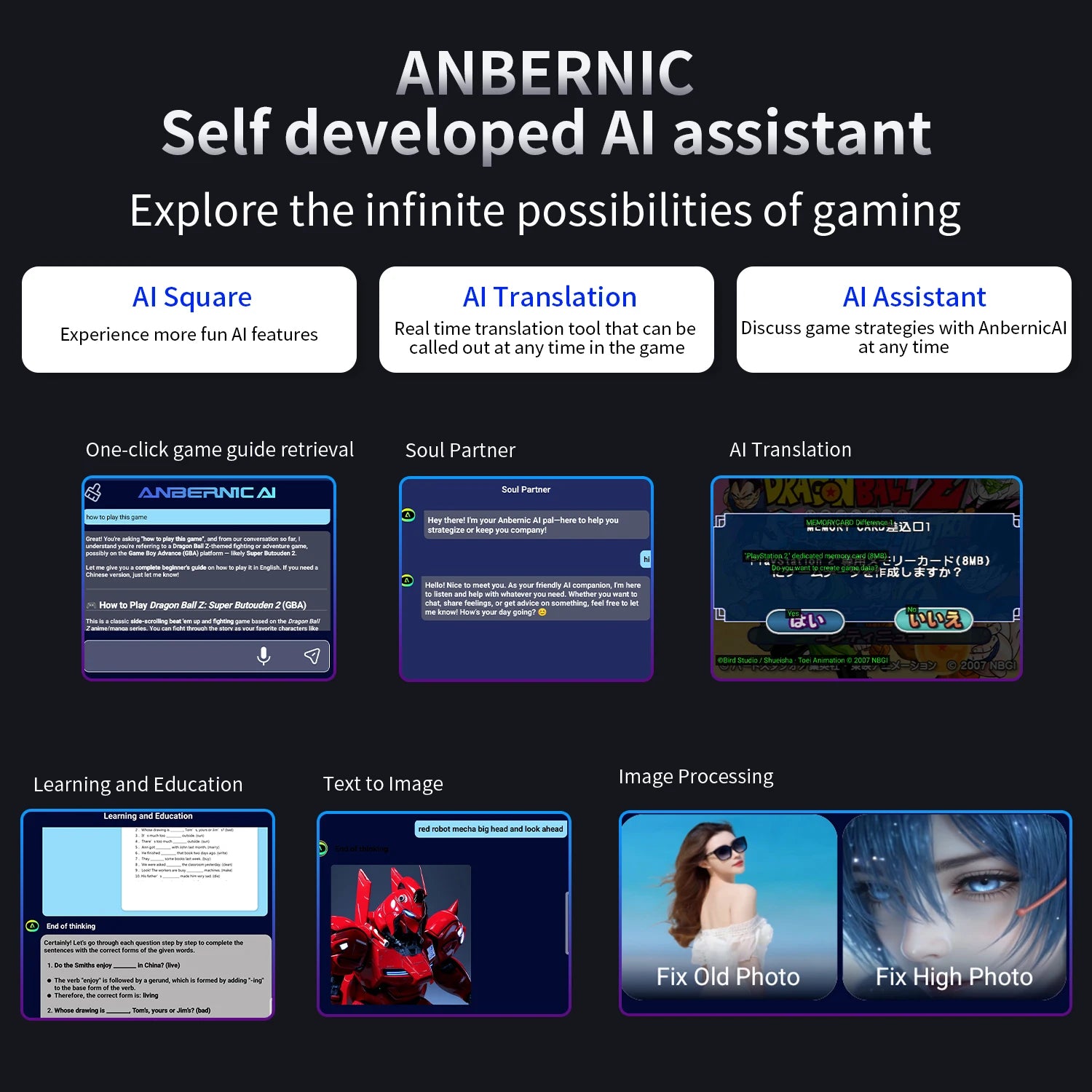 Anbernic RG 477M Retro Game Console Android 14 Dimensity 8300 Game Player 4.7-inch LTPS In-Cell Display RGB Hall Joystick RG477M