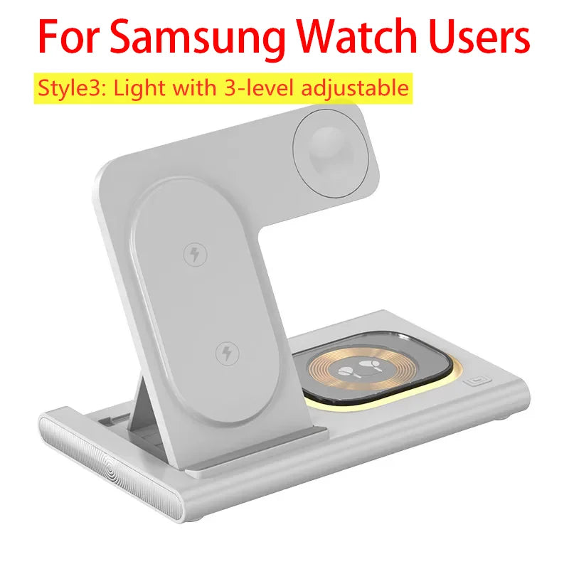 Wireless Charger Stand Pad Foldable Fast Charging Station Dock For iPhone