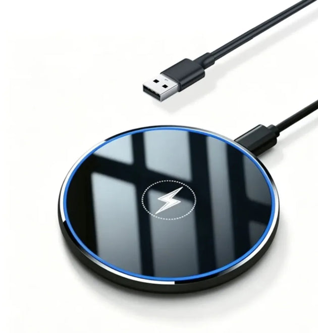 Desktop Wireless Charger LED Light Pad For iPhone 17 16 15 14 13 12 Pro Max Airpods Pro Fast Charging Station For Samsung Xiaomi